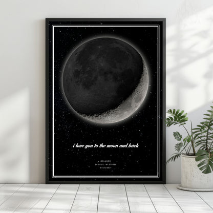 Digital Map Print – Moon Phase Map (Instant Download) - SentiMap 
