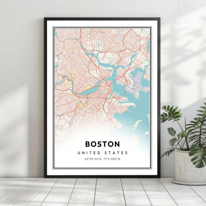 Digital Map Print – Modern Street Map (Instant Download) - SentiMap 