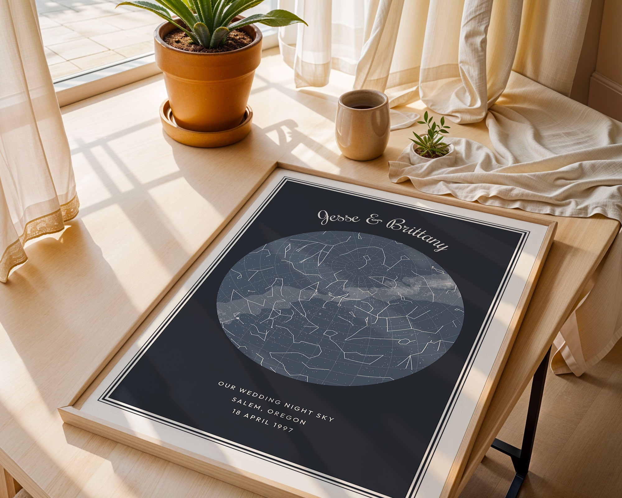 Custom Map Print – Modern Star Map | Personalized Memory Art