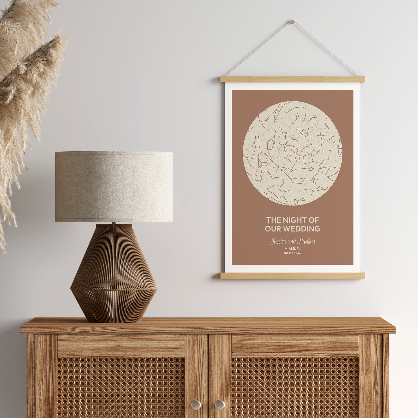 Digital Map Print – Two-Tone Star Map (Instant Download)