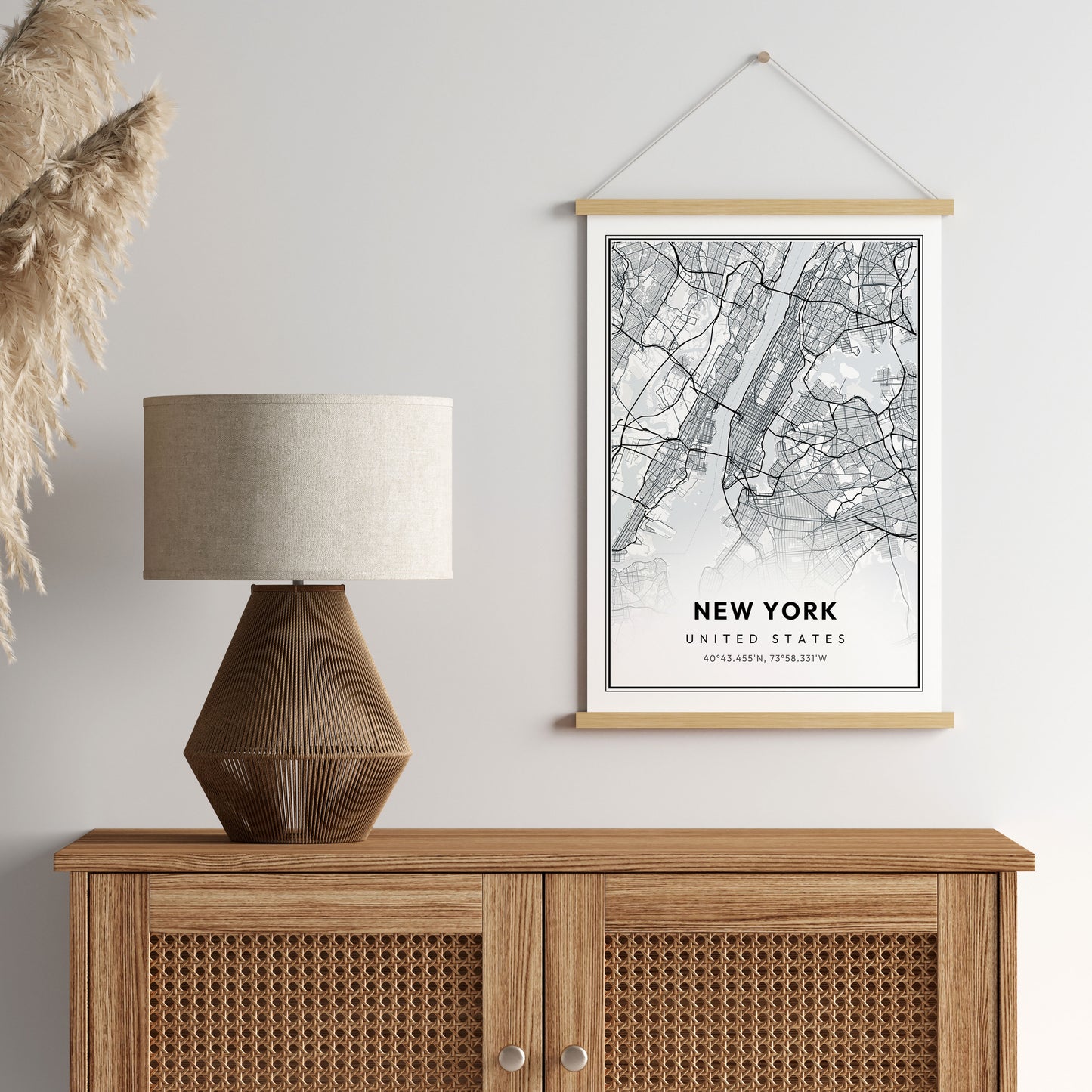 Digital Map Print – Modern Street Map (Instant Download) - SentiMap 